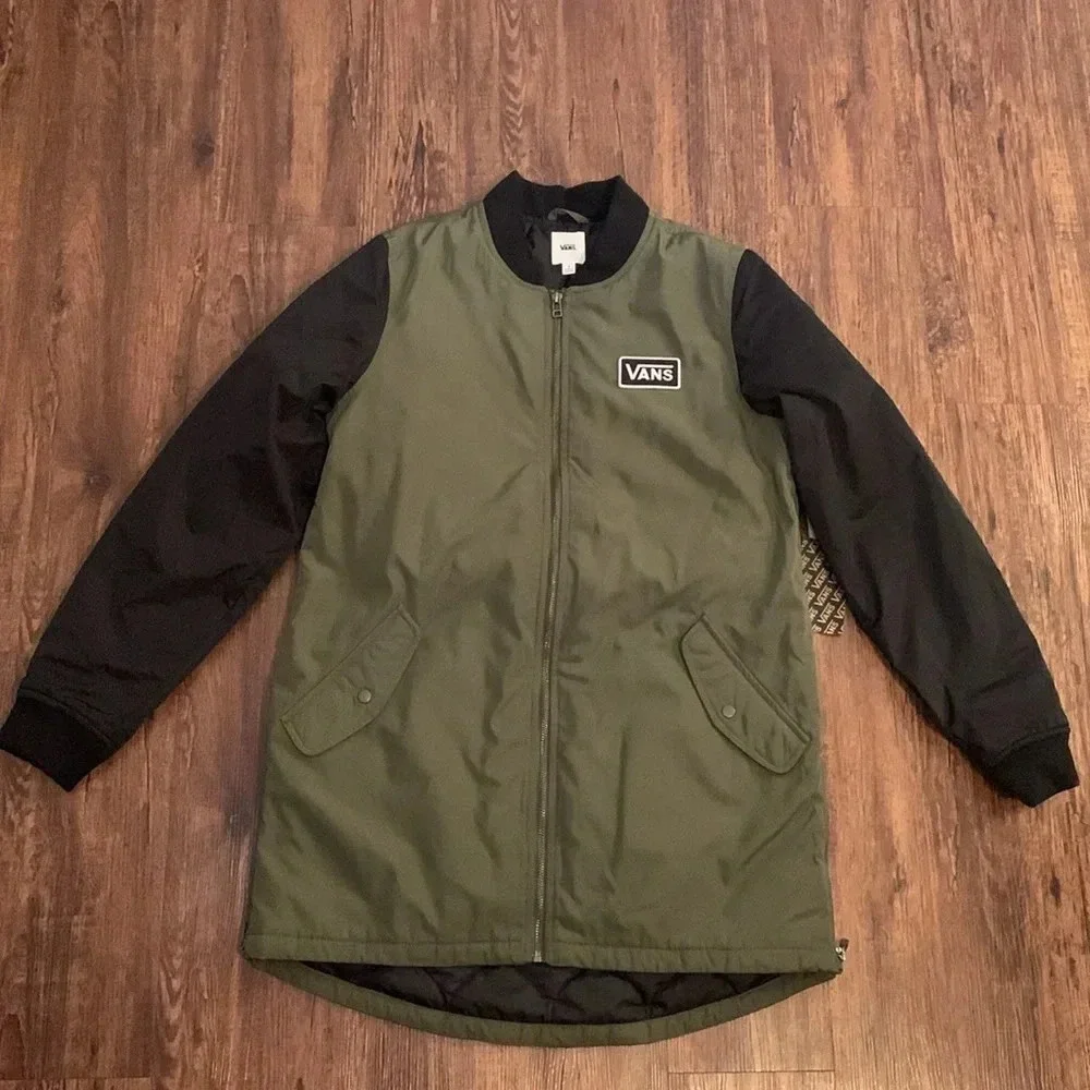 Vans Boom Olive Long Jacket Boom Olive Green NWT - Picture 2 of 14